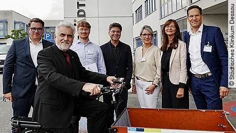 Lastenfahrrad des Städtischen Klinikums Dessau Lastenfahrrad des Städtischen Klinikums Dessau