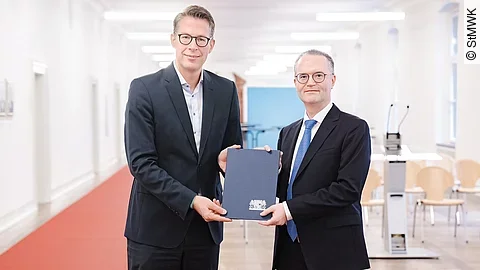 Markus Blume und Prof. Dr. Klaus Markstaller