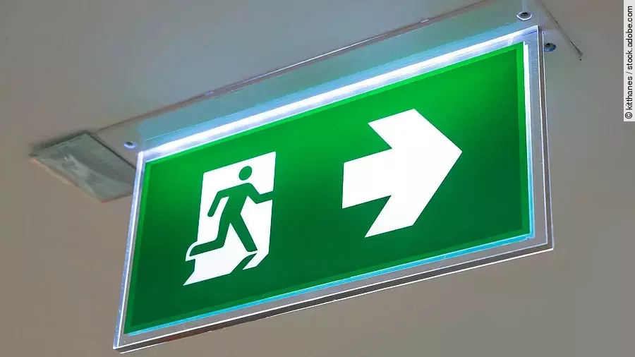 Exit Grünes Notausgang-Schild