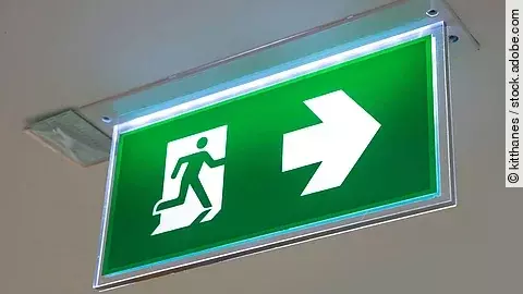 Exit Grünes Notausgang-Schild