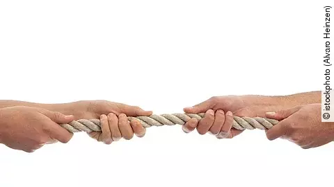 Tauziehen Symbolfoto