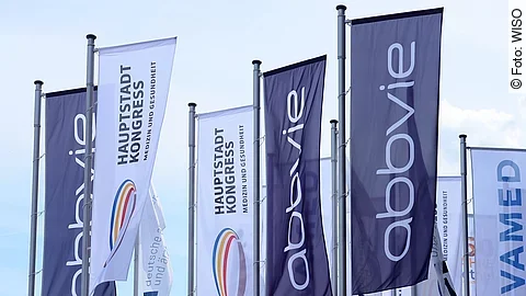 Fahnen vor dem City Cube, HSK 2017