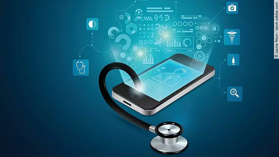 Stethoskop mit einem Smartphone