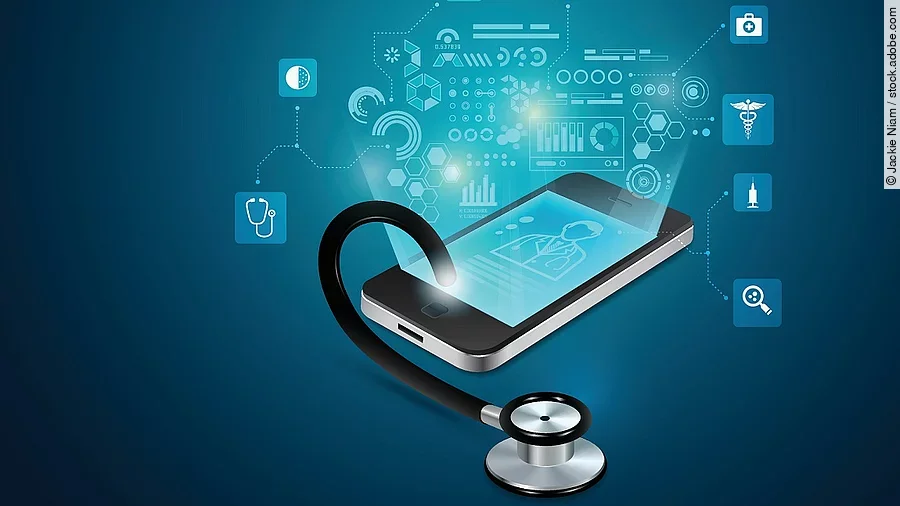 Stethoskop mit einem Smartphone