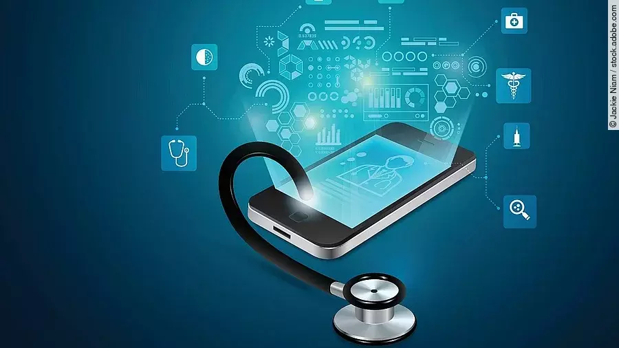 Stethoskop mit einem Smartphone