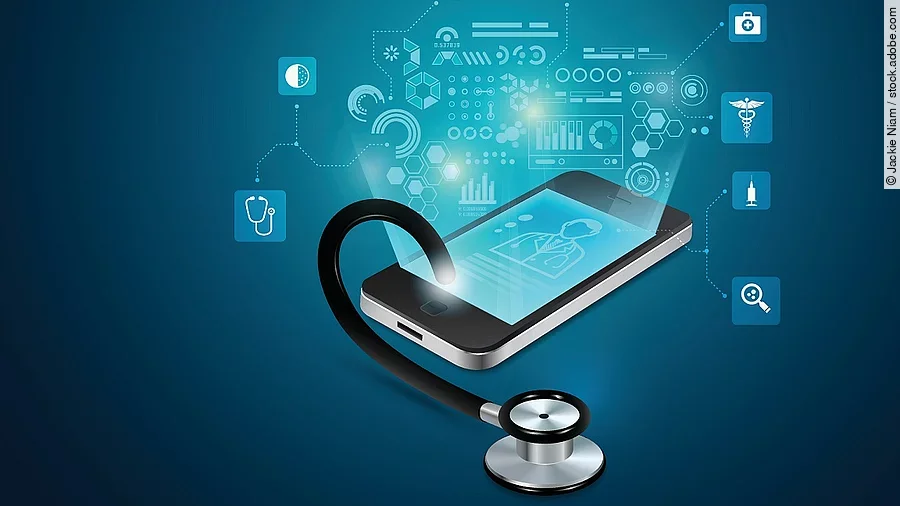 Stethoskop mit einem Smartphone