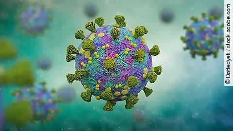 Coronavirus Mehrere Viren schweben umher.