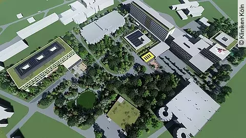 Gesundheitscampus Merheim von oben