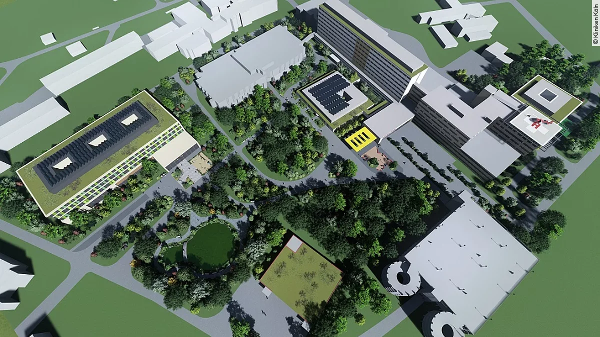 Gesundheitscampus Merheim von oben