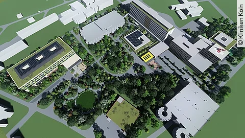 Gesundheitscampus Merheim von oben Gesundheitscampus Merheim von oben