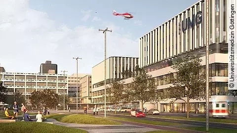 Bauabschnittsplanung der Baustufe 1 des Klinikumsneubaus der UMG