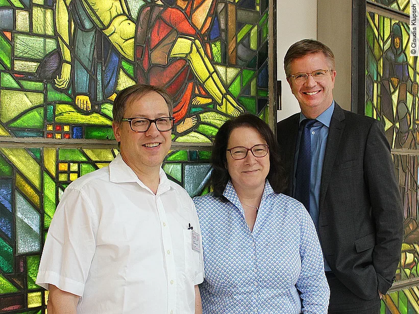 Führungstrio Dr. Andreas Trusen, Ina Hanuse und Dr. Thomas Krössin