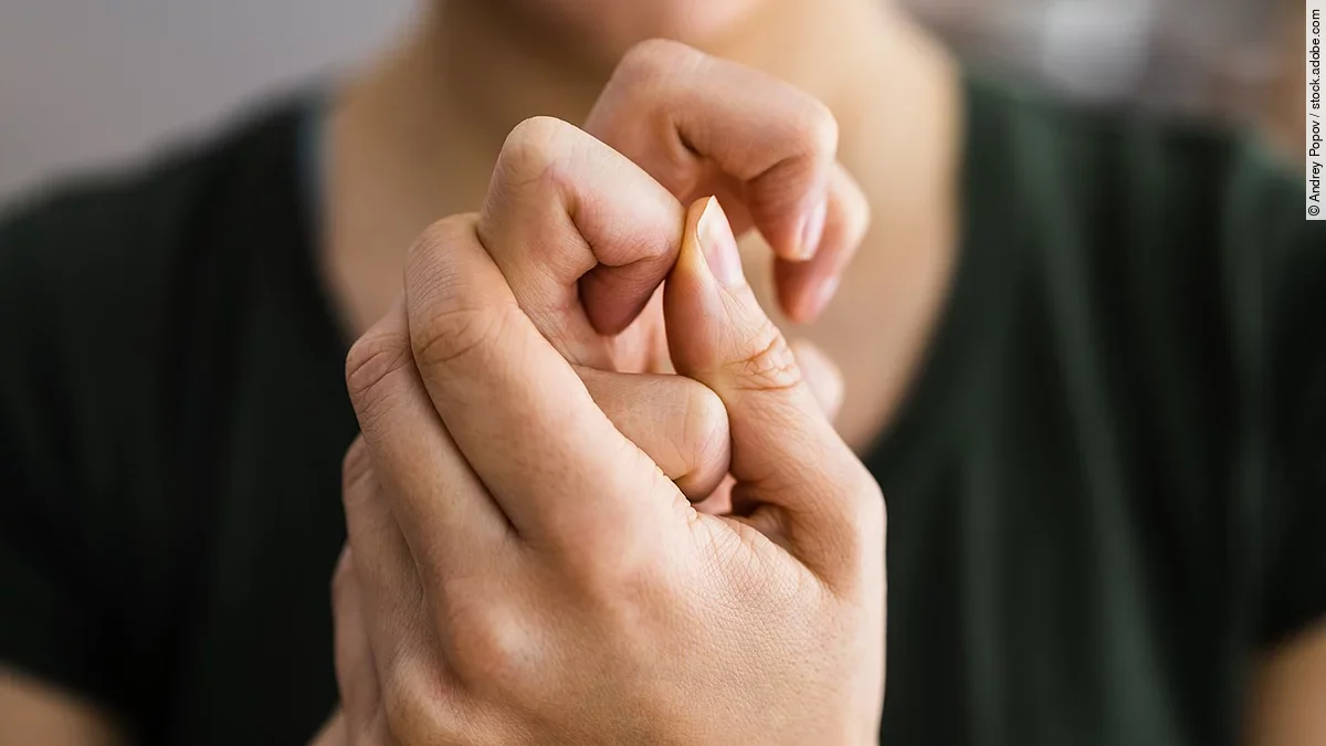 Gekrümmte Fingergelenke