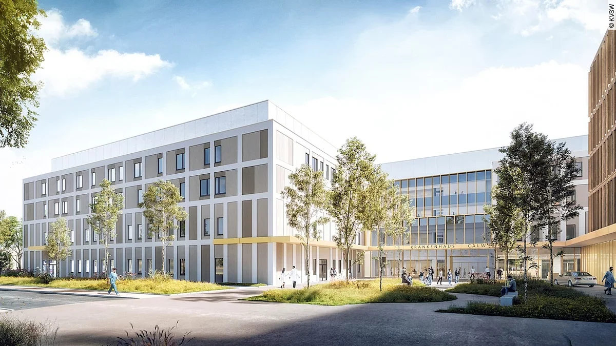 Rendering der Kliniken Calw Rendering der Kliniken Calw