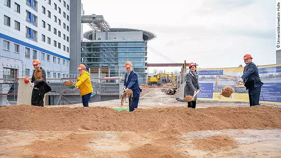 Spatenstich Bettenhaus Universitätsmedizin Halle