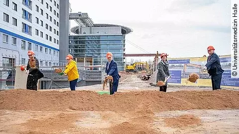 Spatenstich Bettenhaus Universitätsmedizin Halle