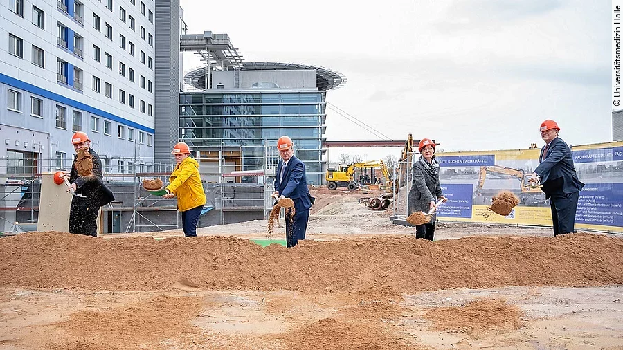 Spatenstich Bettenhaus Universitätsmedizin Halle
