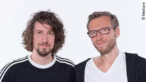 Physiker Dr. Andreas Lemke und Dr. Jörg Döpfert, Gründerteam von Mediaire Physiker Dr. Andreas Lemke und Dr. Jörg Döpfert, Gründerteam von Mediaire