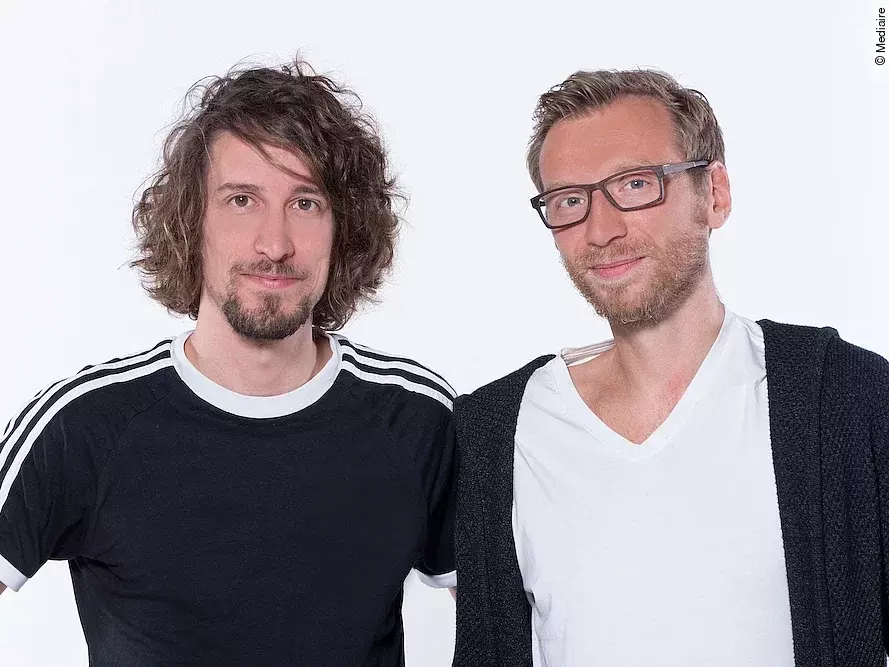 Physiker Dr. Andreas Lemke und Dr. Jörg Döpfert, Gründerteam von Mediaire