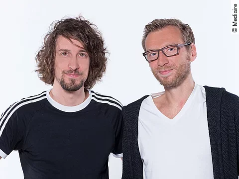 Physiker Dr. Andreas Lemke und Dr. Jörg Döpfert, Gründerteam von Mediaire
