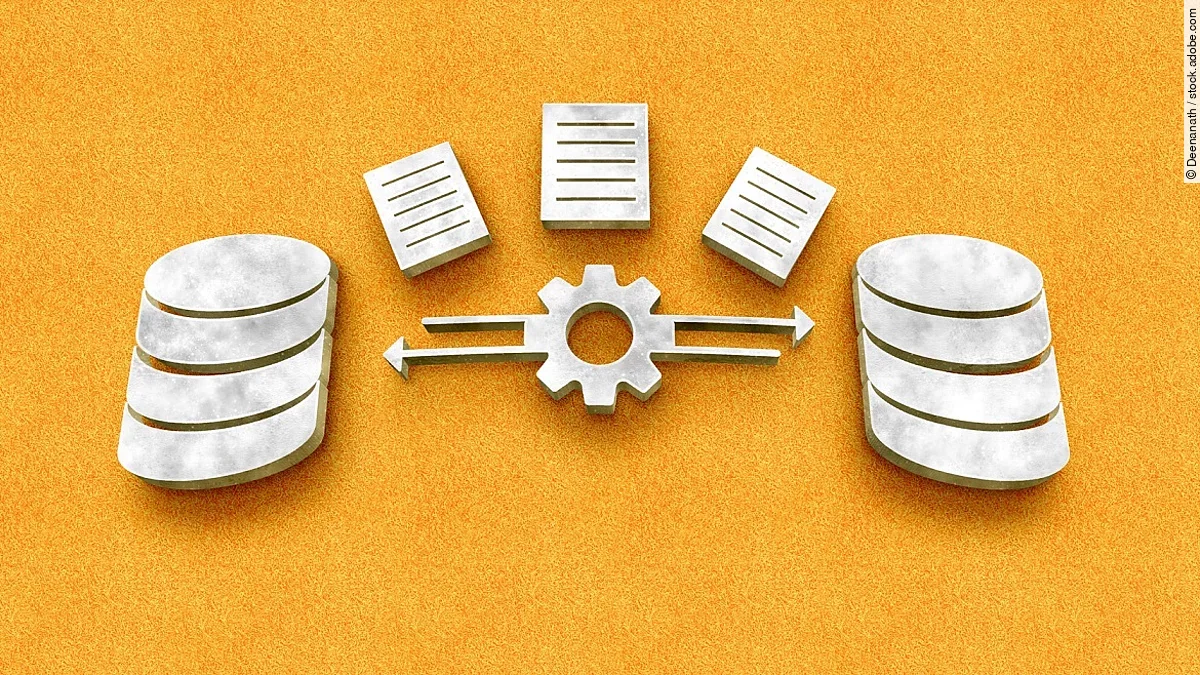 Datenmigration Grafik in der Daten von einem System zum anderen verschoben werden