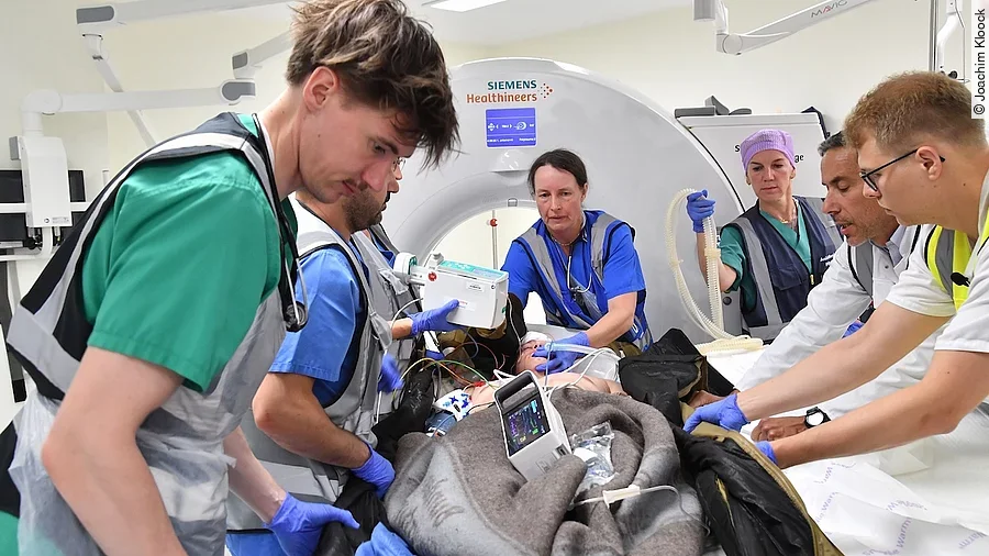 Marine-Übung im Klinikum Südstadt Rostock