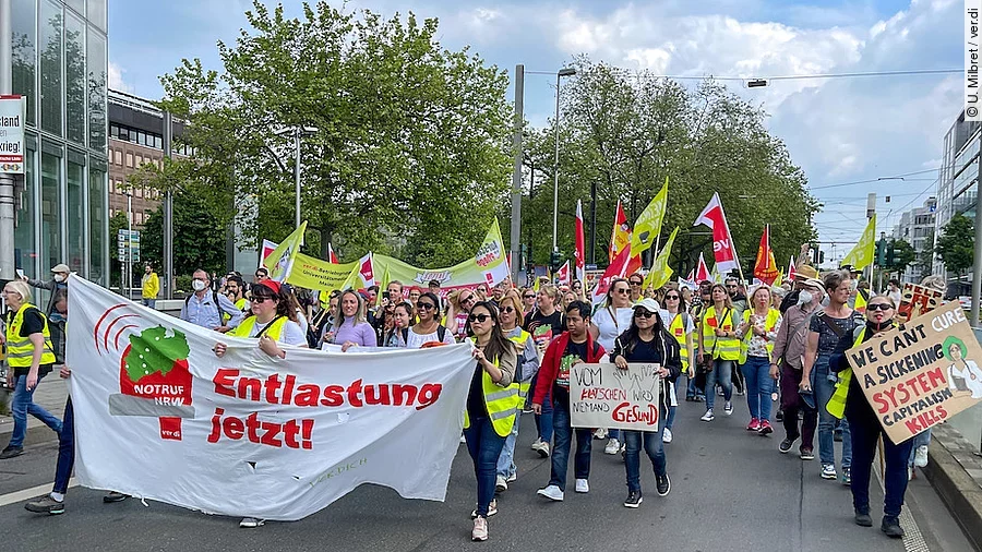 Verdi-Demo in Düsseldorf