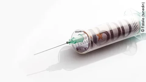 Finanzspritze, Geld, Spritze