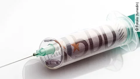 Finanzspritze, Geld, Spritze