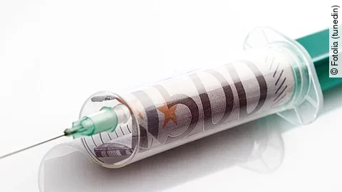 Finanzspritze, Geld, Spritze