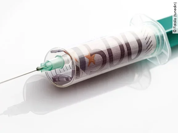 Finanzspritze, Geld, Spritze