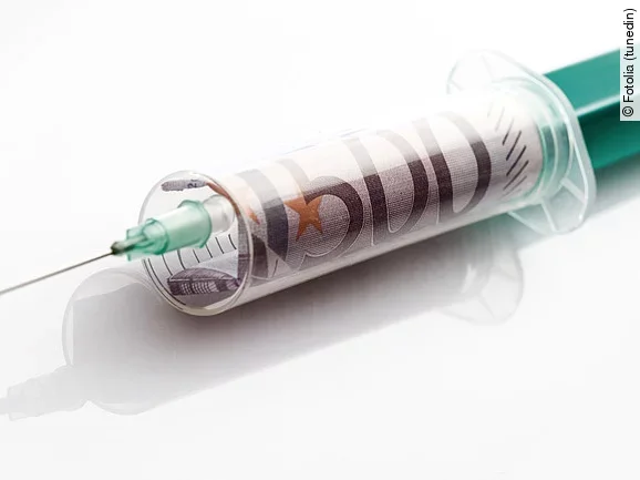 Finanzspritze, Geld, Spritze