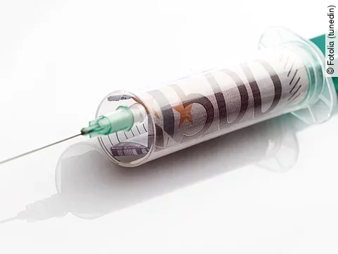 Finanzspritze, Geld, Spritze