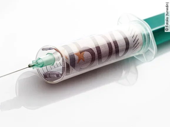 Finanzspritze, Geld, Spritze