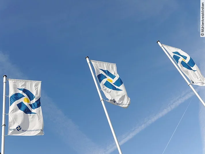 Fahnen der Mühlenkreiskliniken Fahnen der Mühlenkreiskliniken