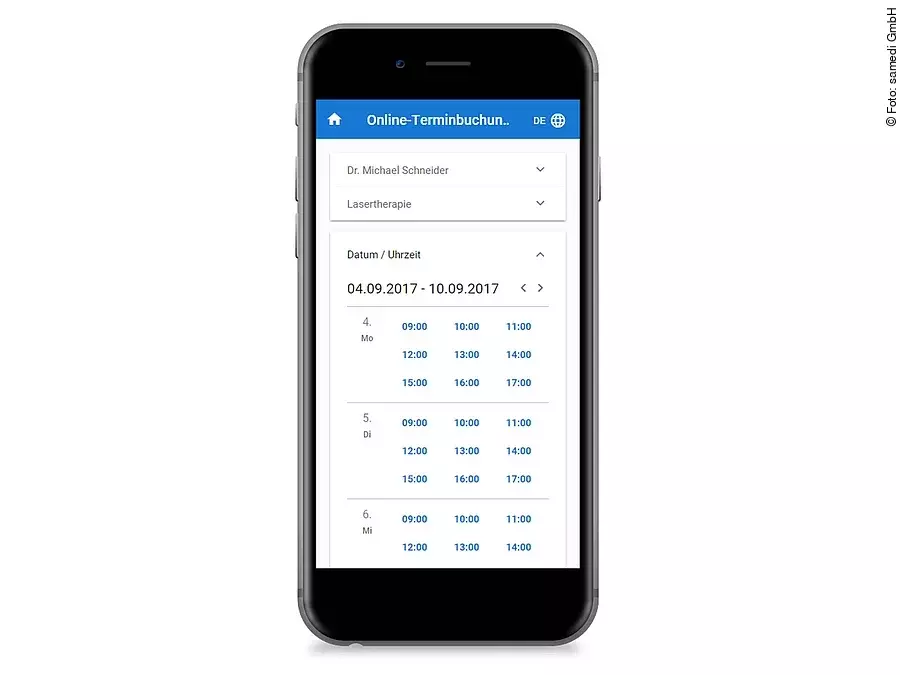 samedi Online-Terminbuchung