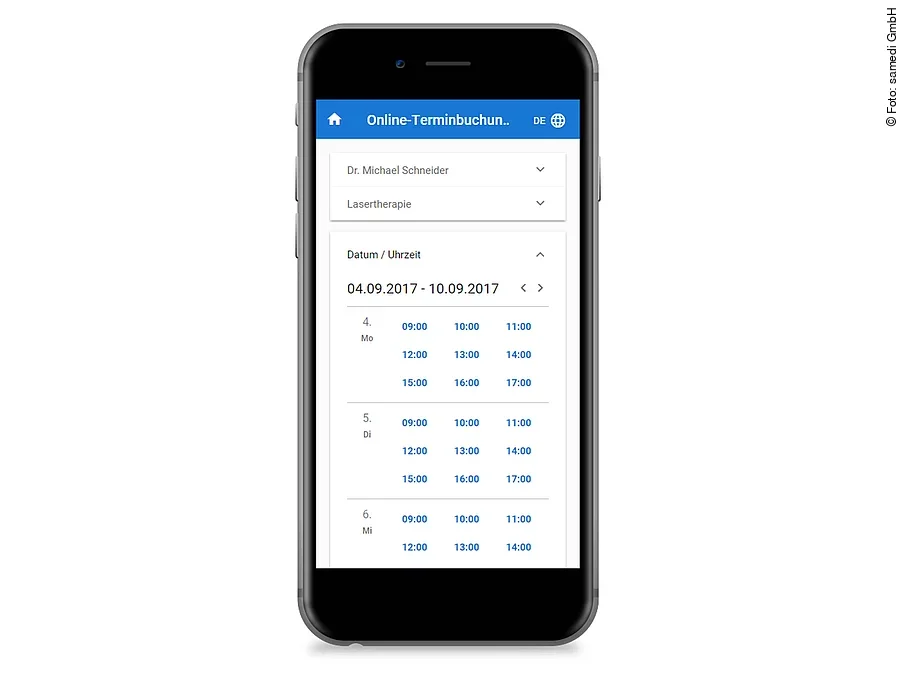 samedi Online-Terminbuchung