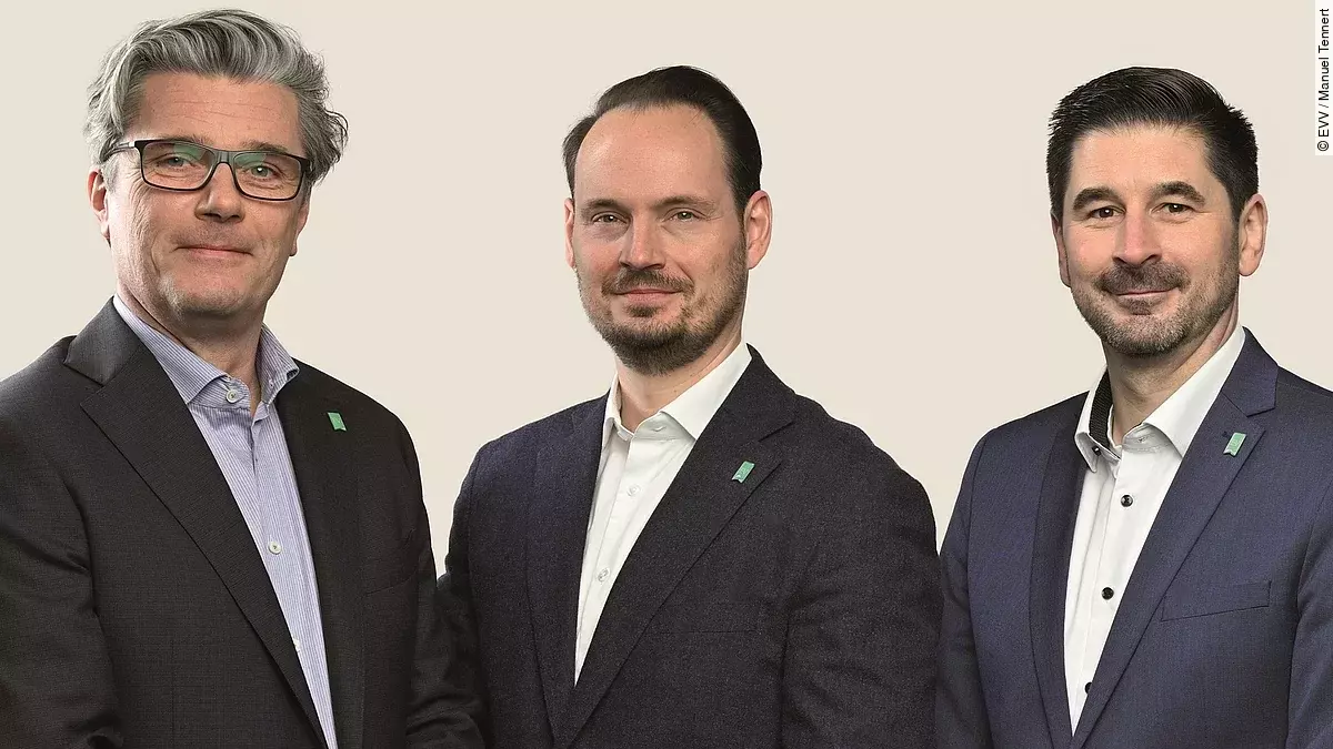 Geschäftsführer EVV Solutions: Daniel Schönherr, Sebastian Wiedenhaupt und Florian Freytag