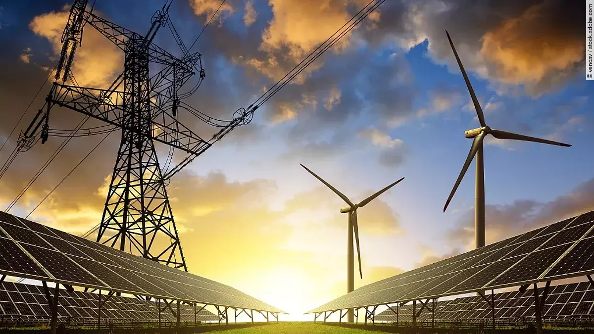 Solarenergie und Windräder