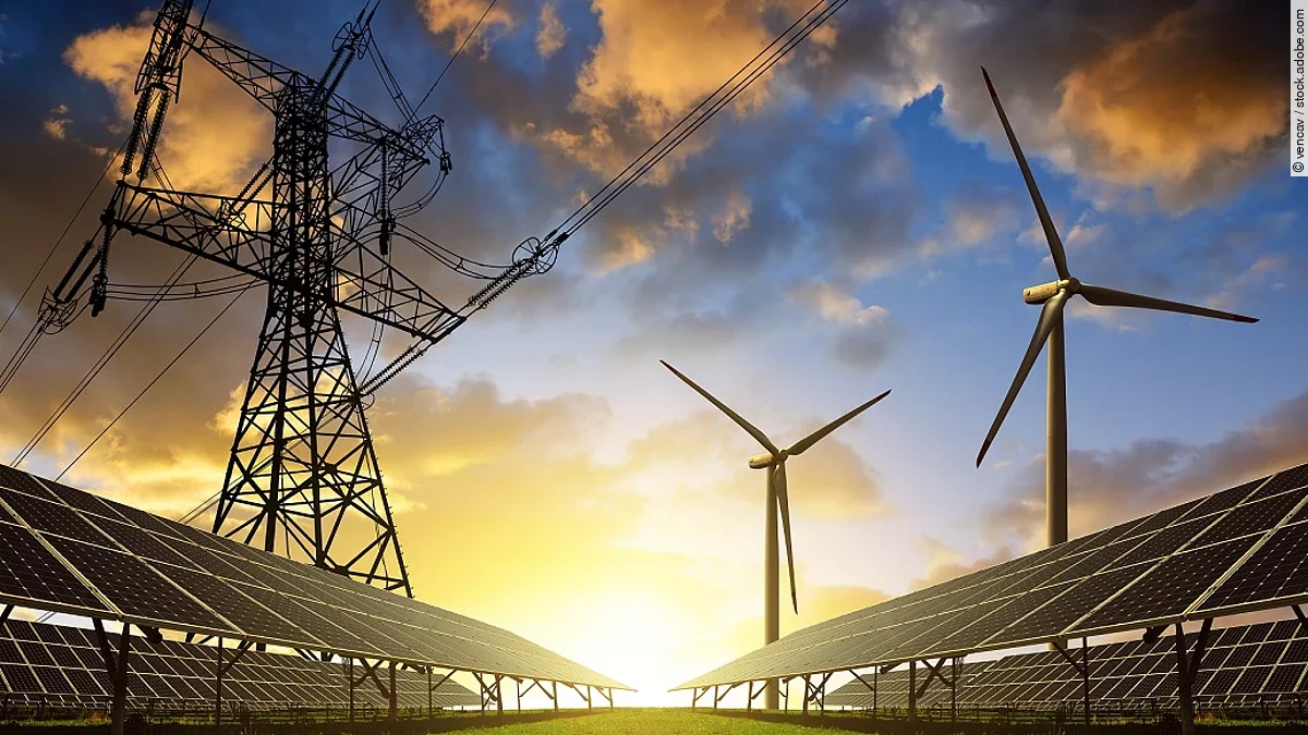 Solarenergie und Windräder