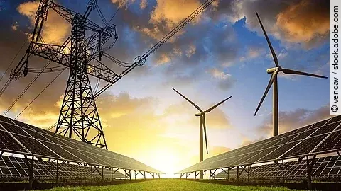 Solarenergie und Windräder