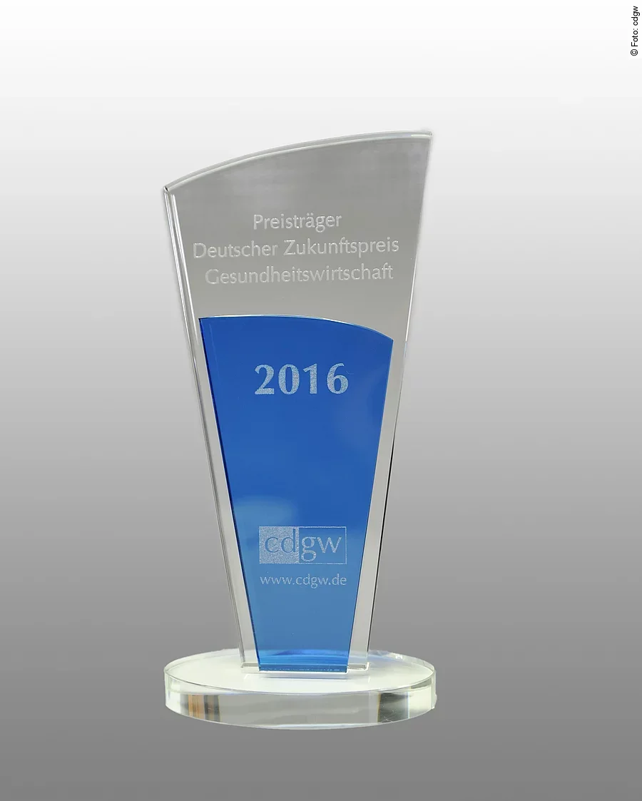 cdgw-Zukunftspreis Trophäe Tropähe des cdgw-Zukunftspreises