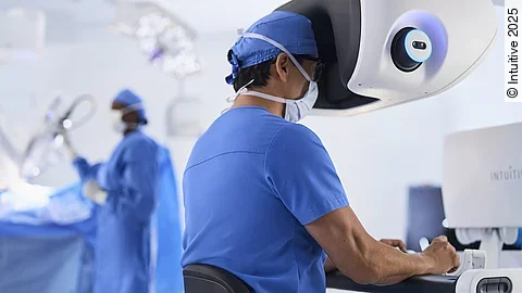 Konsole eines Chirurgieroboters, Intuitive Surgical